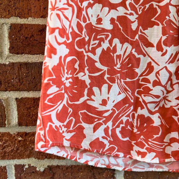 Rodd & Gunn Floral Cotton Shirt L Orange White - Picture 8 of 9